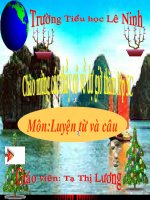 MỞ RỘNG VỐN TỪ BẢO VỆ MÔI TRƯỜNG-LTvCAU LỚP 5