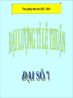 Tiết 23. Đại lượng tỉ lê thuận