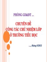 Chuyên đề Giáo vien chủ nhiệm