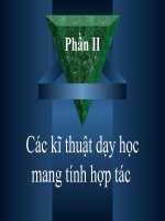 các kĩ thuật dạy học hợp tác