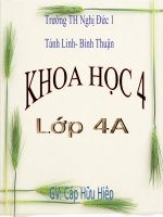 KHOA HỌC 4- NƯỚC CẦN CHO SỰ SỐNG