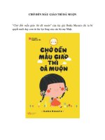 Chờ đến mẫu giáo thì đã muộn