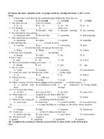 Tổng hợp Trắc nghiệm Anh văn lớp 9 ( Phần 2 )