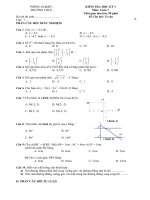 đề thi toán 7 HK I