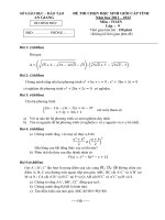 ĐỀ THI HỌC SINH GIỎI NĂM HỌC 2011 - 2012