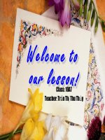 Unit 7 lớp 10 reading ppt