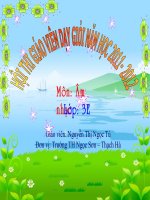 Âm nhạc 3 - GVG tỉnh 2011-2012