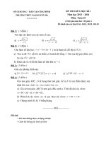 Đề thi giữa học kì 1 toán 10