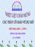 TIẾT 27 BAÌ 19: CHUYỂN ĐỔI GIỮA KHỐI LƯỢNG , THỂ TÍCH VÀ LƯỢNG CHẤT