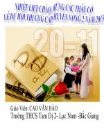 Tiết 50:Bài Toán dân số