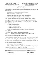 Đề thi + Đáp án HSG huyện Lạc Sơn 2013
