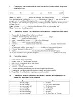 bài tập tiếng anh 8