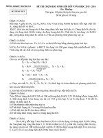 đề và đáp án thi HSG hóa 9 2013-2014