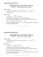 Đề KT Giải tích chương I có đáp án