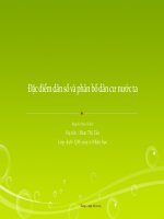 đặc điểm dân số và phân bố dân cư