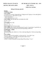 đề thi hki toán 6 năm học 2013 THCS Hưng Điền