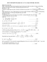 đề kiểm tra học kì I vật lý 11cb