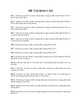 Tổng hợp báo cáo thực tập khóa 109KTMT