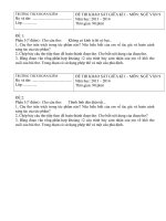 Đề thi khảo sát giữa kì Văn 9