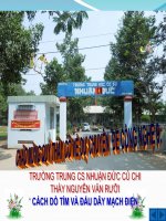 CHUYÊN ĐỀ CẤP HUYỆN THẦY NGUYỄN VĂN RƯỠI TRƯỜNG TRUNG CS NHUẬN ĐỨC HUYỆN CỦ CHI