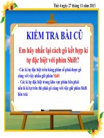 LUYỆN GÕ CÁC KÍ TỰ ĐẶC BIỆT (thực hành)