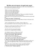 Cách bắt đầu câu chuyện với người nước ngoài