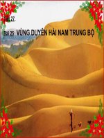 bai 25 : Vùng Duyên hai Nam Trung Bộ