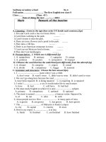 bài ktra số 1 lớp 9(2013)