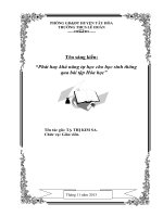 Phát huy khả năng tự học cho học sinh thông qua bài tập Hóa học