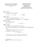 Đề thi giữa học kì 1 toán 10 cơ bản