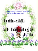 Giáo án hào nhập - Bài Phòng tránh ngộ độc khi ở nhà