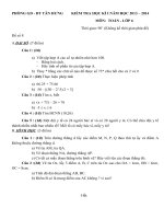 Kiểm tra học kì 1 năm học 2013 - 2014