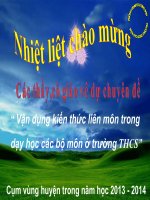 Tích hợp kiến thức lên môn trong giảng dạy