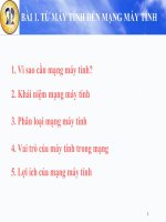 BÀI 1 TỪ MÁY TÍN ĐẾN MẠNG MÁY TÍNH