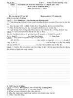 Đề thi TNNT khoa sử-địa lớp 4 năm 13-14