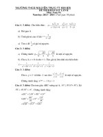 ĐỀ KHẢO SÁT ĐỢT 2 MÔN TOÁN