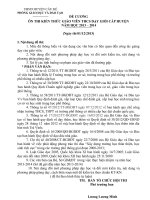 ĐỀ CƯƠNG ÔN THI GV GIỎI HUYỆN