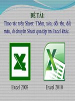 So Sánh Excel 2003 và 2010