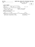 Đề kiểm tra HK1 (3 ma dề)