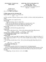 tuyển Đề + Đáp án kiểm tra Hóa 10 CB HK 1