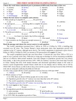 Bộ đề thi Anh 11 (002) - HKI