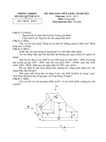 Đề thi giáo viên giỏi, đáp ánmôn Công nghệ THCS năm 2012 - 2013