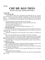 kế hoạch chủ đề bản thân