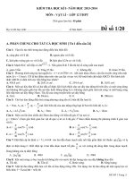 ĐỀ THI HỌC KỲ 1 LÝ 12 ĐỀ SỐ 1