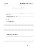 mẫu bản kiểm điểm cá nhân mới nhất 2013