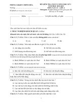 ĐỀ, MA TRẬN VÀ ĐÁP ÁN THI HKI VẬT LÍ 6 2012-2013