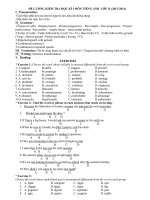 Đề cương HKI - Lop 11