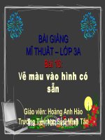 mi thuat Lop 3 Bai 16 Ve mau vao hinh co san