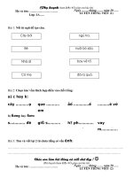 bộ đề ôn tập lớp 1 môn Tiếng Việt giữa kì 1