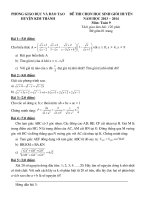 Đề thi HSG Toán 9 Huyện Kim Thành